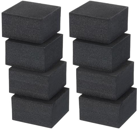 PATIKIL EVA Anti-Vibrationspads, 8 Stück Stoßdämpfende Unterlegscheiben 2 x 2 x 1,2 für HVAC, Klimaanlage, Luftkompressor, Kondensator, Trockner, Schwarz