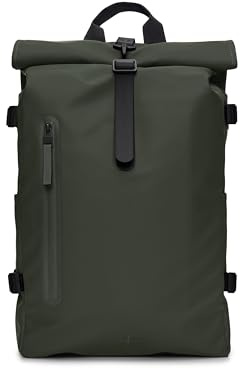 RAINS Rolltop Rucksack Large Green Rucksack