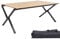 Grafner XL Campingtisch in Holzoptik klappbar, 89 x 58 x 43 cm, niedrige Ausführung, kleines Packmaß mit Tasche, stabil und tragbar, bis 50 kg, Carbonstahl, Rolltisch Klapptisch Picknick Tisch Holz