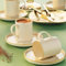 Fecra Juego de tazas de café de Porcelana – 12 Piezas para 6 personas – Marca Inci Dorada