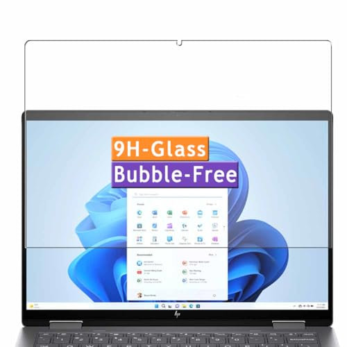 Vaxson Tempered Glass Screen Protector, compatible with HP Envy x360 2-in-1 14t-fc000 14t-fc 14 Laptop Visible Area, 9H Film Protectors Guard