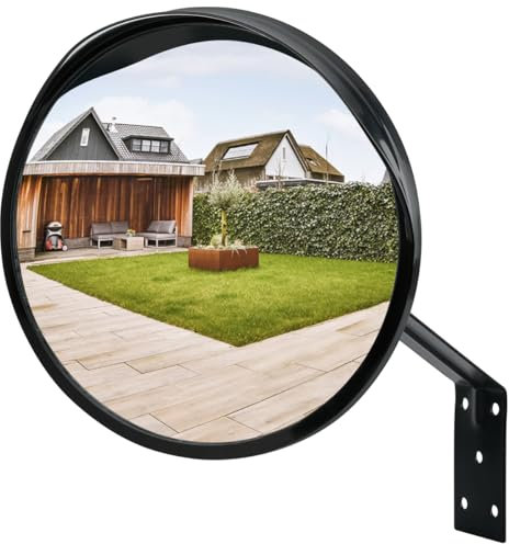 Safety Mirror, Road Mirror,Convex Traffic Mirror,Driveway Mirror with Wall Mount Bracket for Garage, Driveways, Courtyard, Warehouse,Traffic