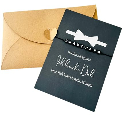 Geschenk Brautpapa // Brautvater Hochzeit // Armband Vater der Braut, auch für den Schwiegervater, Bruder, Onkel, Sohn