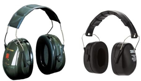 Peltor 3M Casque antibruiOptime™ II H520A-407-GQ - Vert - Serre tête & 3M Casque Antibruit Pliable 90563E, protection auditive confortable recommandée