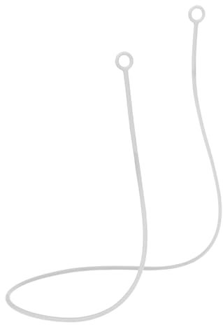 Earplugs Connector Cord, 18.9in Silicone Ear Plugs Strap Earplug Lanyard with Clasp Anti-Tug Ear Plugs for Earplugs with Detachable Removable Tips Chain Preventing Earplugs from Falling(White)