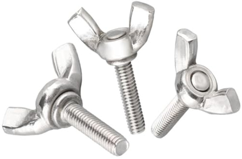 Lot de 5 vis papillon M8 x 30 mm en acier inoxydable 304, boulon à aile, fixation de machine, vis à main pour équipement électronique