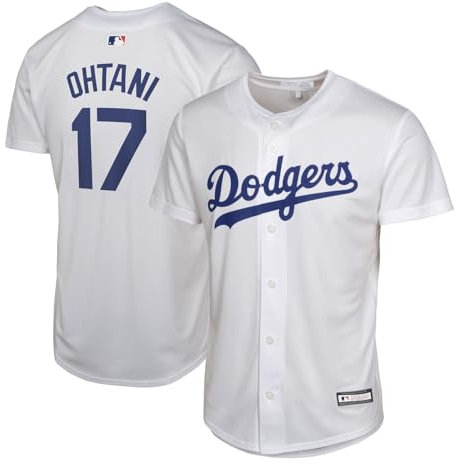 Outerstuff Shohei Ohtani Los Angeles Dodgers MLB Kinder Jugend 8-20 Weiß Home Player Trikot, Shohei Ohtani Los Angeles Dodgers Weiß, 10-12