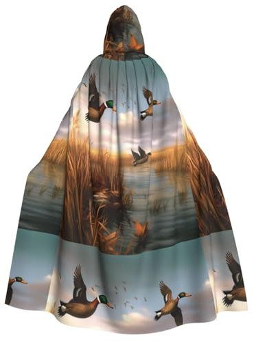 YBAOFU Halloween Zauberer Hexe Kapuzenmantel Umhang Weihnachten Hoodies Umhang Cosplay für Mode Männer Frauen Urlaub Gastgeschenke Partyzubehör Kleider Kleidung Kostüm – Jagd fliegende wilde Enten