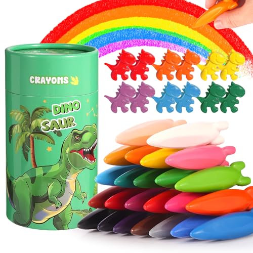 JYPS Ceras de Colores para Niños, 36 Colores Brillantes y No-Tóxicos Ceras Set con Portalápices, Lavables Pinturas para Bebe 1-3 año, Uministros de Arte Material Escolar Regalos para niñas
