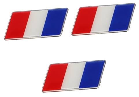 SOLUSTRE Autocollants De Voiture Drapeau Français 3 Pièces Protection Anti-Rayures Pare-Chocs Et Fenêtres Décalcomanies Faciles À Poser Accessoires Auto Patriotiques