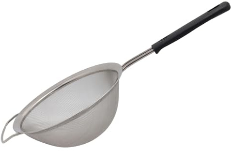 Buckingham Fine Mesh Sieve Strainer Stainless Steel Kitchen Sifter Durable Tea Coffee Flour Strainer with Temperature-Proof Handle No Sharp Edges Anti-Corrosive (20cm)