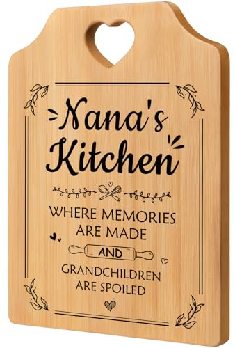 SECOGM Nana Gifts, Nana Christams Gifts, Nana Birthday Gifts from Grandchildren, Unique Handmade Bamboo Cutting Board, Gifts for Nana on Christmas Birthday Mothers Day