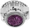 LIFKOME 1stk Ringuhr Herrenringe Uhr Halskette Ringförmige Uhr Herrenuhren Mann Beobachten Modische Quarzuhr Schmuck Freizeituhren Für Herren Video-türklingel Violett Zinklegierung