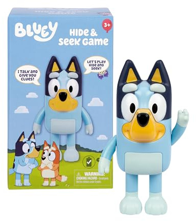 Bluey Game Hide and Seek Electronic Figure, Articulated, Musical Kids Figurines with Dance Mode, Interactive Toys for Kids, Toddler Figurine Toys for Ages 3+