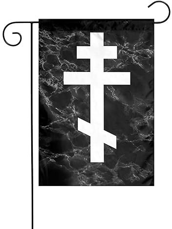 Bandera De Jardín Iglesia Ortodoxa Oriental Cristianismo Griego Ruso Bandera Resistente A La Decoloración Garden Flag Resistente A La Intemperie Bandera De Patio Para Patio Jardin Fútbol 30X45Cm