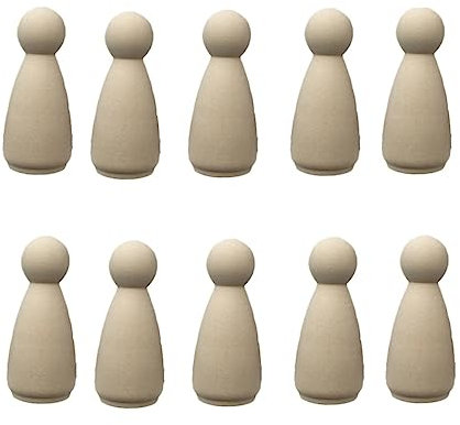 OSALADI 10 Stück Diy Holzfiguren Leere Holzpuppen zum Bemalen und Basteln für Projekte für Hochzeitsdekoration