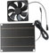 Ventilador de Escape con Panel Solar, 30W Ventilador De Ventilación Solar Para Gallinero, Solución Impermeable Montada en Pared para Refrigeración y Eliminación de Olores para Perrera, Autocaravana, G