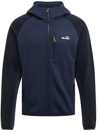 Men’s Active Full Zip Fleece Hoodie with Elastane Bound Hood & 3 Pockets, Comfortable, Stretchy & Warm Midweight Midlayer Jacket, Ideal for Walking, Hiking & Outdoor Recreation