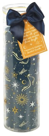 Starry Night Tube Candle | Cinnamon & BlackBerry Tall Scented Candle | 55-Hour Burn Christmas