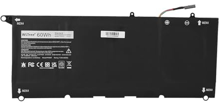 WLTree 60Wh PW23Y 0TP1GT Batterie pour Dell XPS 13 9360 13-9360-D1605G 13-9360-D1605T 13-9360-D1609 13-9360-D1609G 13-9360-D1705G 13-9360-D1805T P54G002 Series TP1GT RNP72 0RNP72 0PW23Y Battery