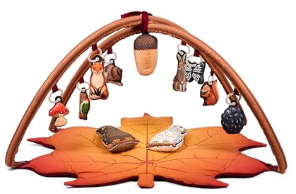 123EVEIL - Tapis d'éveil évolutif PREMIUM, 2-en-1 spirale d'activité incluse, thème la forêt -Jouet sensoriel Multi-activités pour bébé