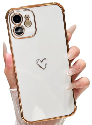 ZTOFERA Heart Phone Case for iPhone 11 (6.1), White