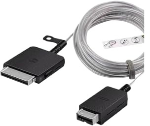 15m / 49.2 Foot One Invisible Connect Cable， Compatible for QLED ，4K & The Frame TVs (Newest Model) - White - VG-SOCR15/ZA BN39-02470A Power Cord