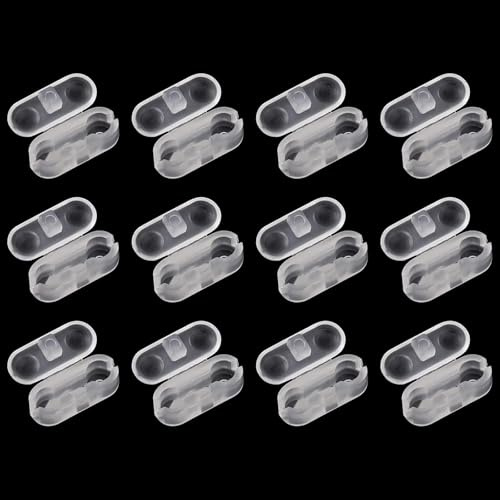Rollo Kettenverbinder, Kugelkette Verbinder für Kugeldurchmesser bis 4,5mm, Rollokette Verbinder für Perlenketten, Lamellenvorhangketten Oder Jalousienketten, römische, 12 Stück Kunststoff Transparent