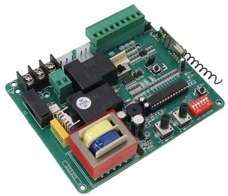 Dioche 220vGate Motors Rc Tablero de Control del Motor de Puerta Corredera con Indicación LED y Control Remoto - Placa de Circuito del Motor de Puerta Eléctrica con Diseño de Seguridad e