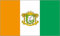 U24 Drapeau Côte d'Ivoire avec blason 90 x 150 cm