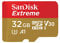 SanDisk Extreme 32 GB microSDHC Memory Card + SD Adapter with A1 App Performance + Rescue Pro Deluxe, Up to 100 MB/s, Class 10, UHS-I, U3, V30, Red/Gold
