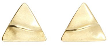 My Gold Damen Dreieck Ohrringe Gold 750 Echtes Gelbgold (18 Karat) Ohrstecker Goldstecker 6mm x 7mm Triangel O-07813-G503