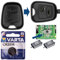 Clé de Voiture Kit de réparation Kit réparation avec 2 Boutons + Boutons + Batterie Compatible avec Peugeot 206