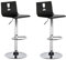 Moderne Barhocker transparent schwarz 2er Set Busan