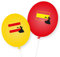 8 Luftballons * Spanien * als Deko für Mottoparty, Länderparty und Geburtstag | Ballons Party Set Madrid Barcelona