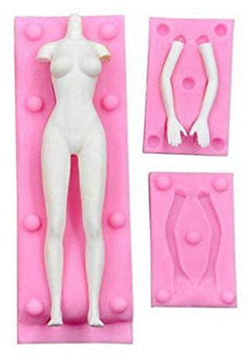 3D Male&female Entier Corps Modèles Moule Silicone, Fondant Chocolat Gelée Décoration Gâteau Moule, dessus, Pâtisserie Cuisine Outils, DIY Argile Plâtre Jouets Confectionner Moules, Humain