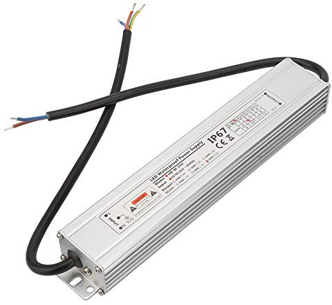 LED Netzteil Treiber, IP67 24V 60W 2.5A Wasserdichter Transformator Aluminium Gehäusetransformator für Netzteil für LED Strahler, LED Streifen, LED Straßenlaternen usw
