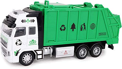 Toyland® Camion à bac Vert de 21 cm moulé sous Pression - Caractéristiques Ouverture du loquet supérieur et du Dos - Jouets pour camions à Moteur à Friction pour garçons