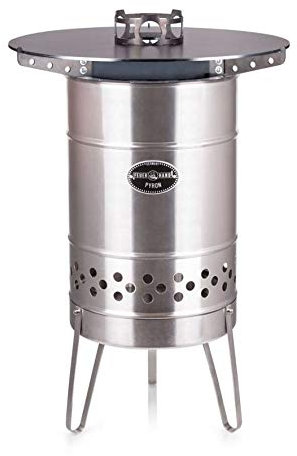 Feuerhand Outdoor-Feuertonne Pyron mit Grillplatte Pyron-Plate Grillplatte als Kochstation Outdoor-Küche