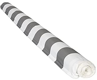 Tessuto per tende da sole SAULE 2,5 × 2m - Tessuto a righe bianco/grigio