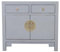 Fine Asianliving Chinesischer Schrank Pastellgrau - Orientique Kollektion B90xT40xH80cm China Chinesischer Schrank Chinesischer Hochzeitsschrank Orientalische Möbel Asiatische