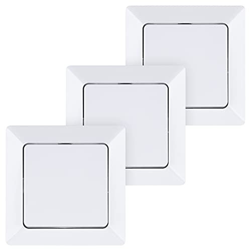 HEITECH Kreuzschalter UP mit Rahmen, AC 250 V/ 10 A, VDE CE