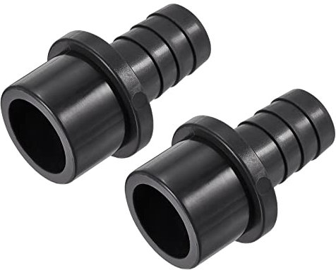 sourcing map Raccordo per tubo in PVC, 16 mm x 25 mm, connettore rapido, connettore a tubo diretto, nero, confezione da 2