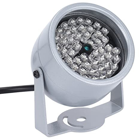Arsor Illuminateur IR, 48 LEDs 60 Degrés Grand Angle Vision Nocturne Lumière Infrarouge IP5 étanche à la Pluie DC 12V CCTV IR Projecteur Infrarouge pour Caméra IP, Caméra de Sécurité CCTV, default