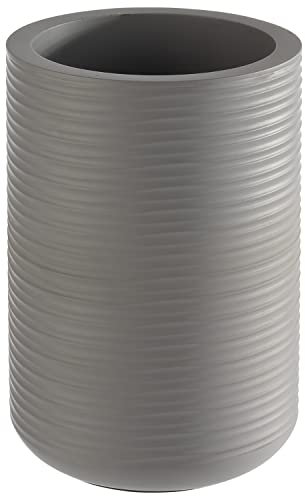 APS 36123 Beton Flaschenkühler geriffelt - mit möbelschonender Unterseite - für 0,7-1,5 Liter-Flaschen - Ø 13/10 cm, Höhe 19,5 cm, Grau