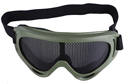 SPYMINNPOO Sport Brille, Saftey Brille Schutzbrille X400 Taktik Netz Brille Stahl Linsen Sonnenbrille Airsoft für Outdoor Paintball Brillen (Grün)