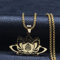 Halskette mit Anhänger Yoga Lotusblume Chakra-Halskette goldene Farbe Symbol-Halsketten Glücks-Amulett spiritueller Schmuck Collier-Damenschmuck Geburtstagsgeschenke für Frauen und Männer