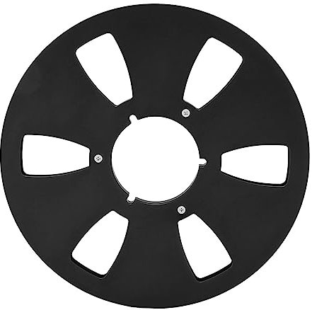 1/4 10 Zoll Leere Bandspule, 6-Loch-Windwiderstandsschrauben aus Aluminiumlegierung und Edelstahl, Öffnungsmaschinenteil für Roar für AKAI für REVOE (Schwarz)