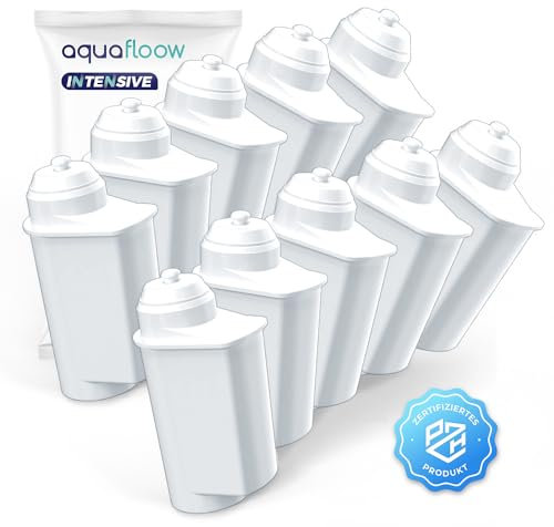 Aquafloow 10x Filtro Acqua da Caffè della Macchina Caffè, Sostituzione per Bosch Siemens | Compatibile con Siemens EQ Series, EQ 6, TZ70003, TCZ7003 e Bosch, TCZ7033 | Ricambio Brita Intenza