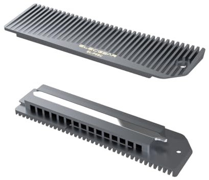 ElecGear Kühlkörper für PS5 Pro und Slim SSD, Heat Pipe + Aluminium Heatsink Kühler für interner PCIe M.2 NVMe SSD und Neu Gestaltetes SSD Montagepfosten Kit (EL-P5SC)